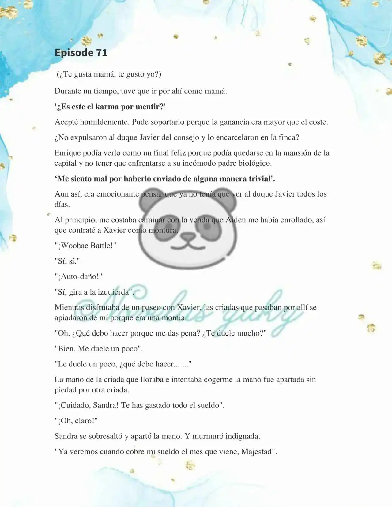 BEBE TIRANA (Novela: Chapter 71 - Page 1