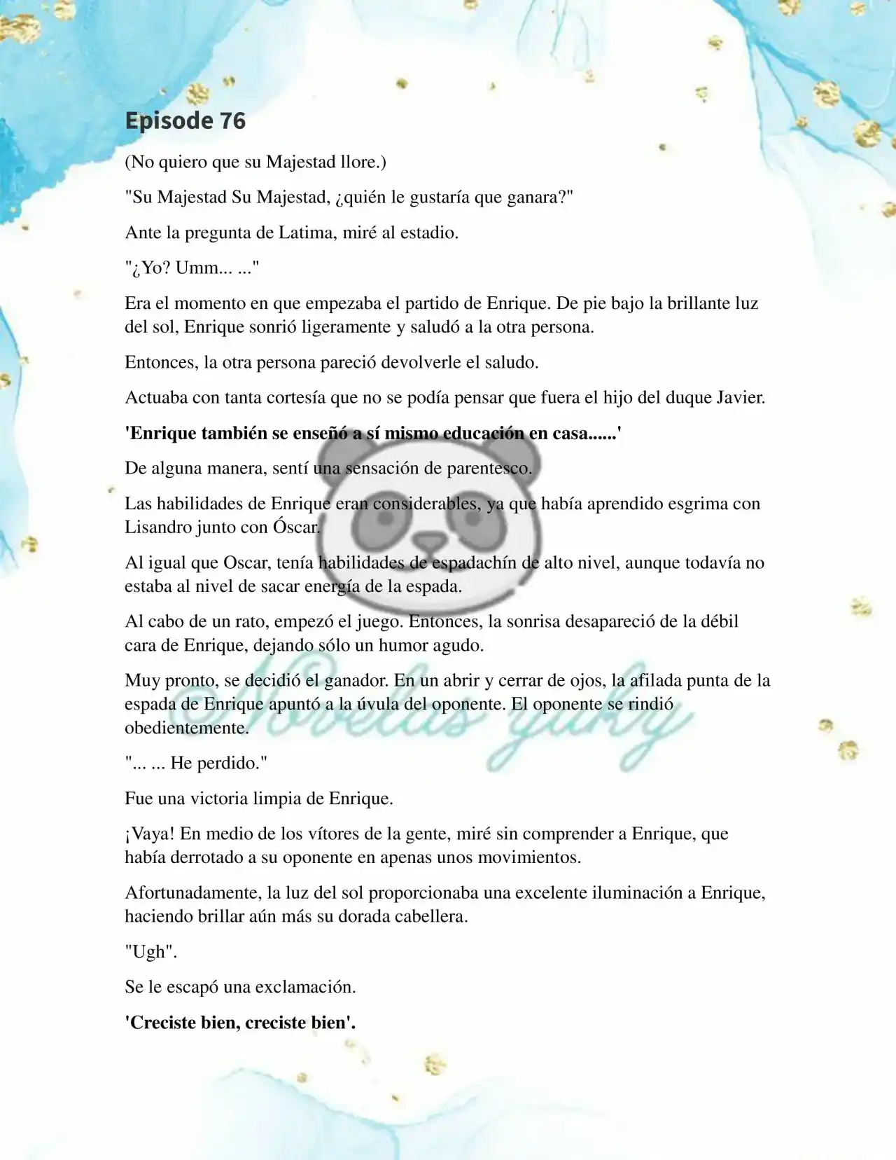 BEBE TIRANA (Novela: Chapter 76 - Page 1