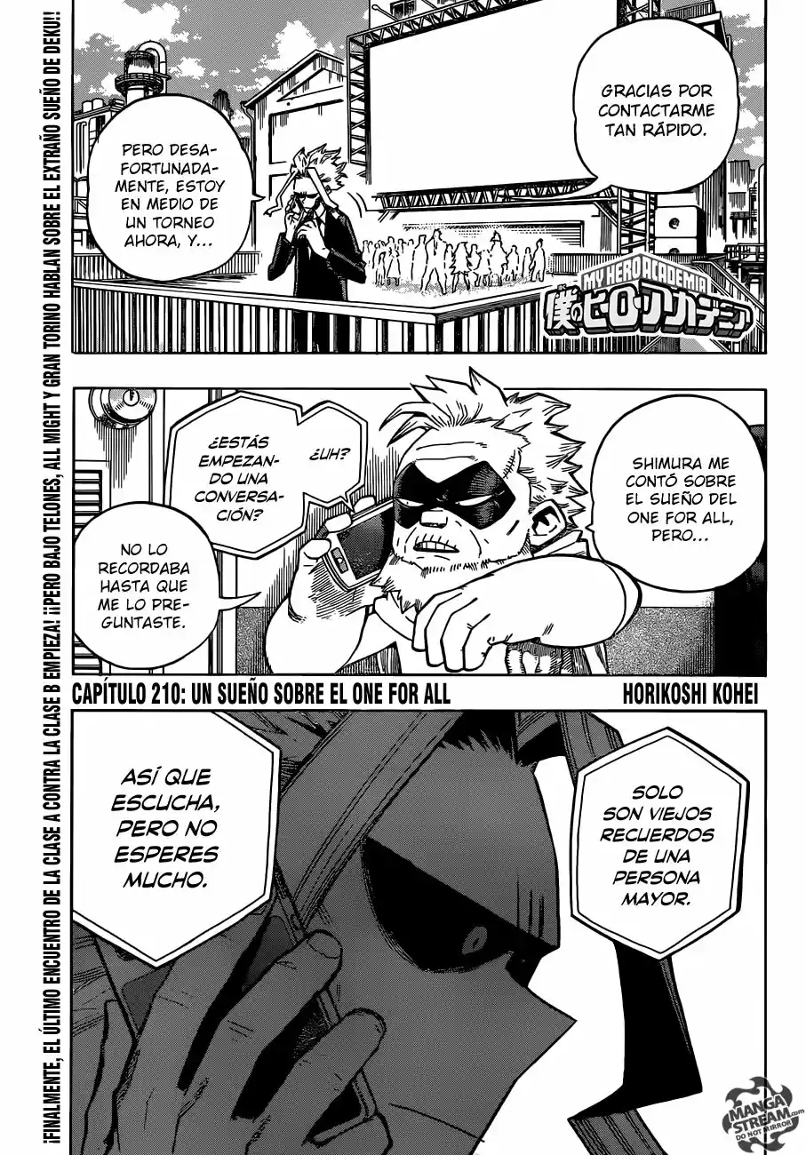 Boku no Hero Academia: Chapter 210 - Page 1