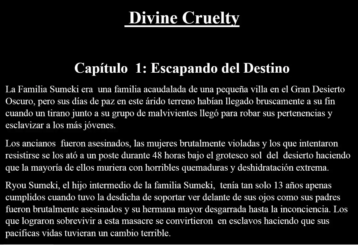 Divine Cruelty (Novela: Chapter 1 - Page 1