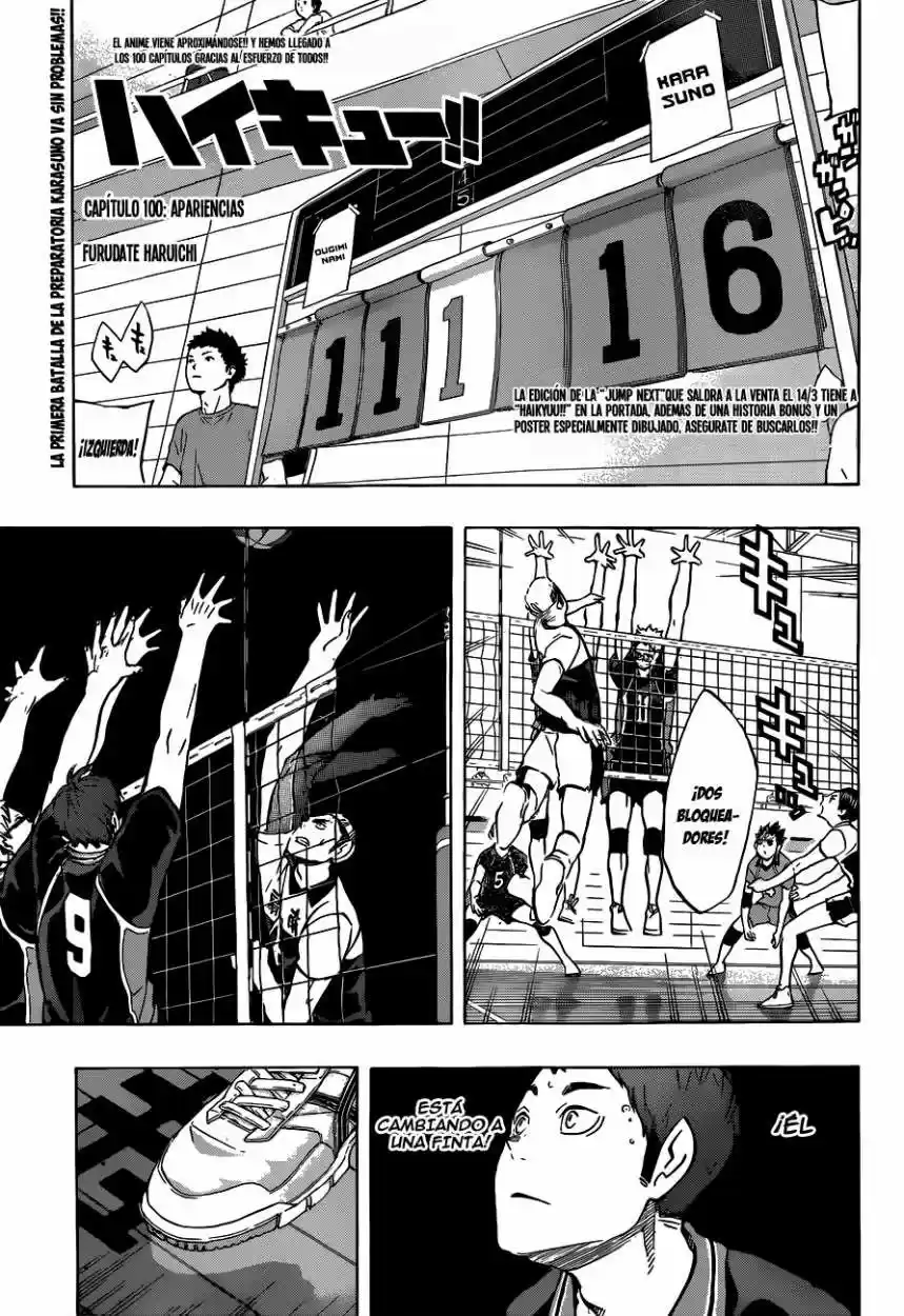 Haikyuu!!: Chapter 100 - Page 1