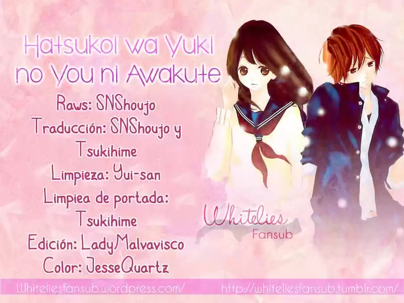 Hatsukoi Wa Yuki No You Ni Awakute: Chapter 5 - Page 1