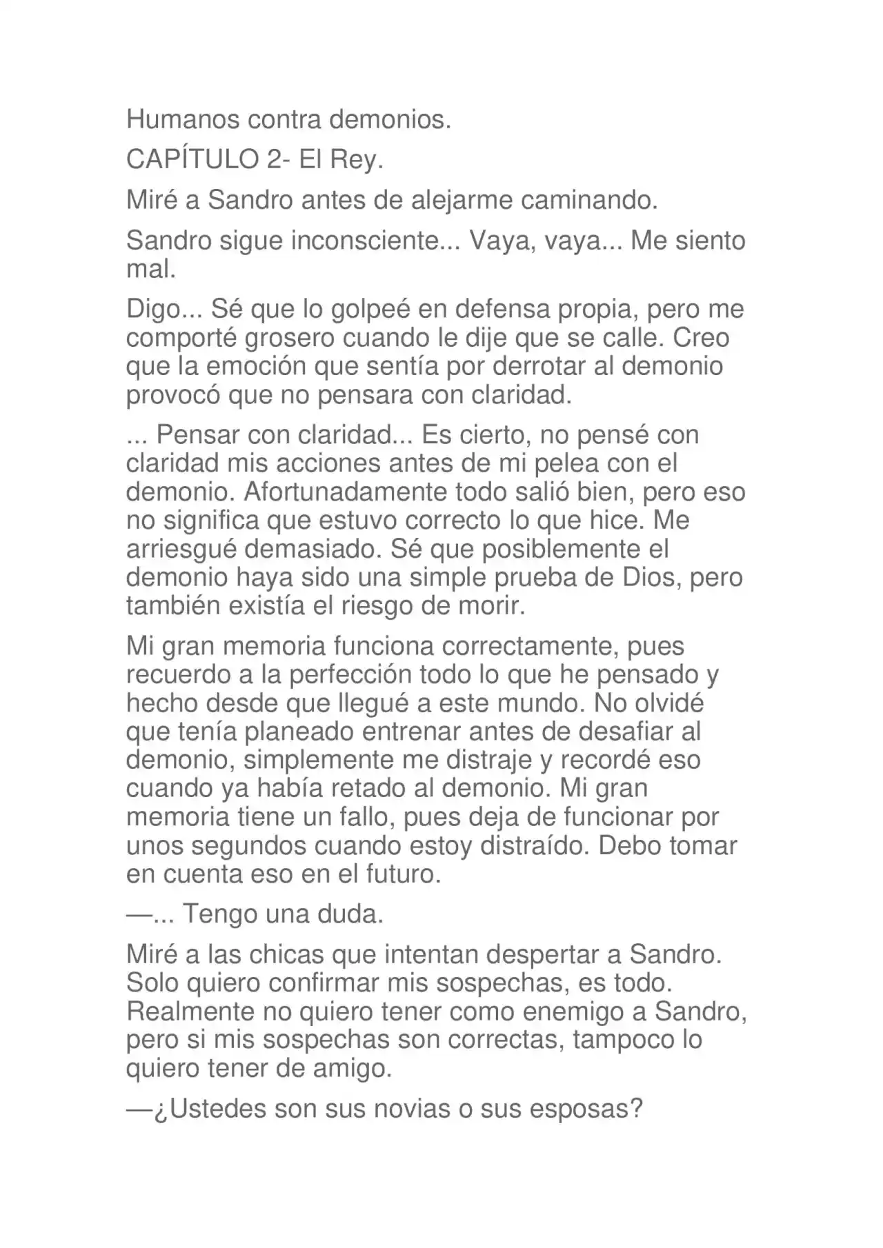 Humanos Contra Demonios.- ¿Soy Realmente Un Chico Perfecto? No Lo Creo. (Re-escrito) (Novela: Chapter 2 - Page 1