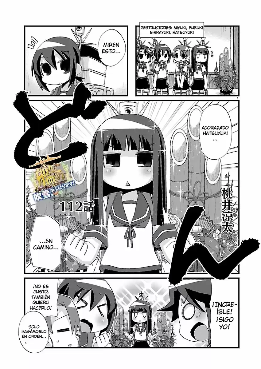 Kantai Collection 4-koma Comic: Fubuki- Ganbarimasu: Chapter 112 - Page 1