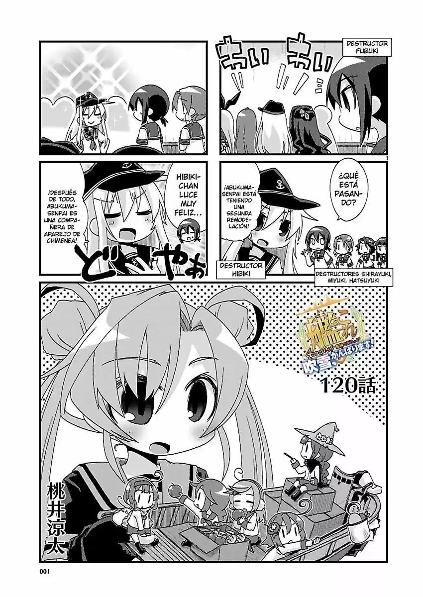 Kantai Collection 4-koma Comic: Fubuki- Ganbarimasu: Chapter 120 - Page 1