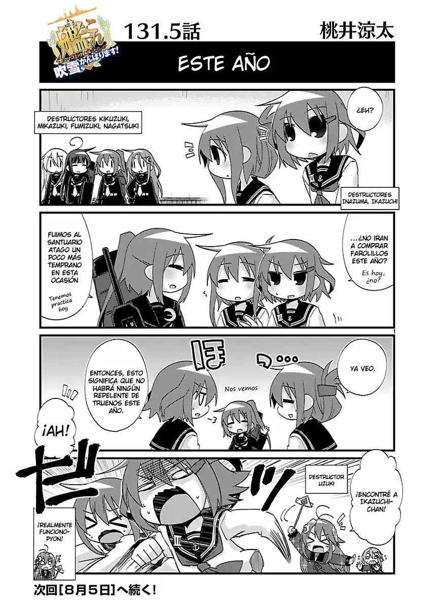 Kantai Collection 4-koma Comic: Fubuki- Ganbarimasu: Chapter 131 - Page 1