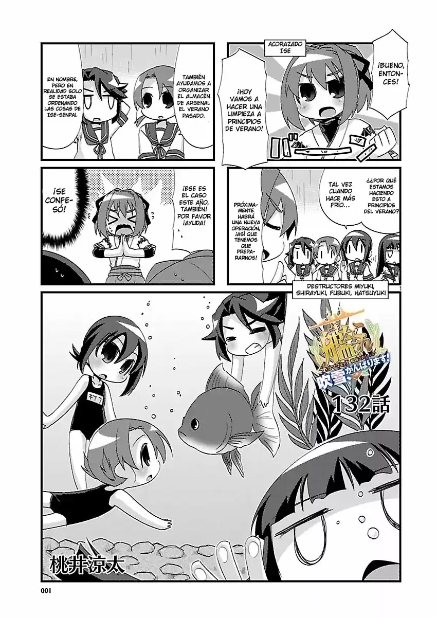 Kantai Collection 4-koma Comic: Fubuki- Ganbarimasu: Chapter 132 - Page 1