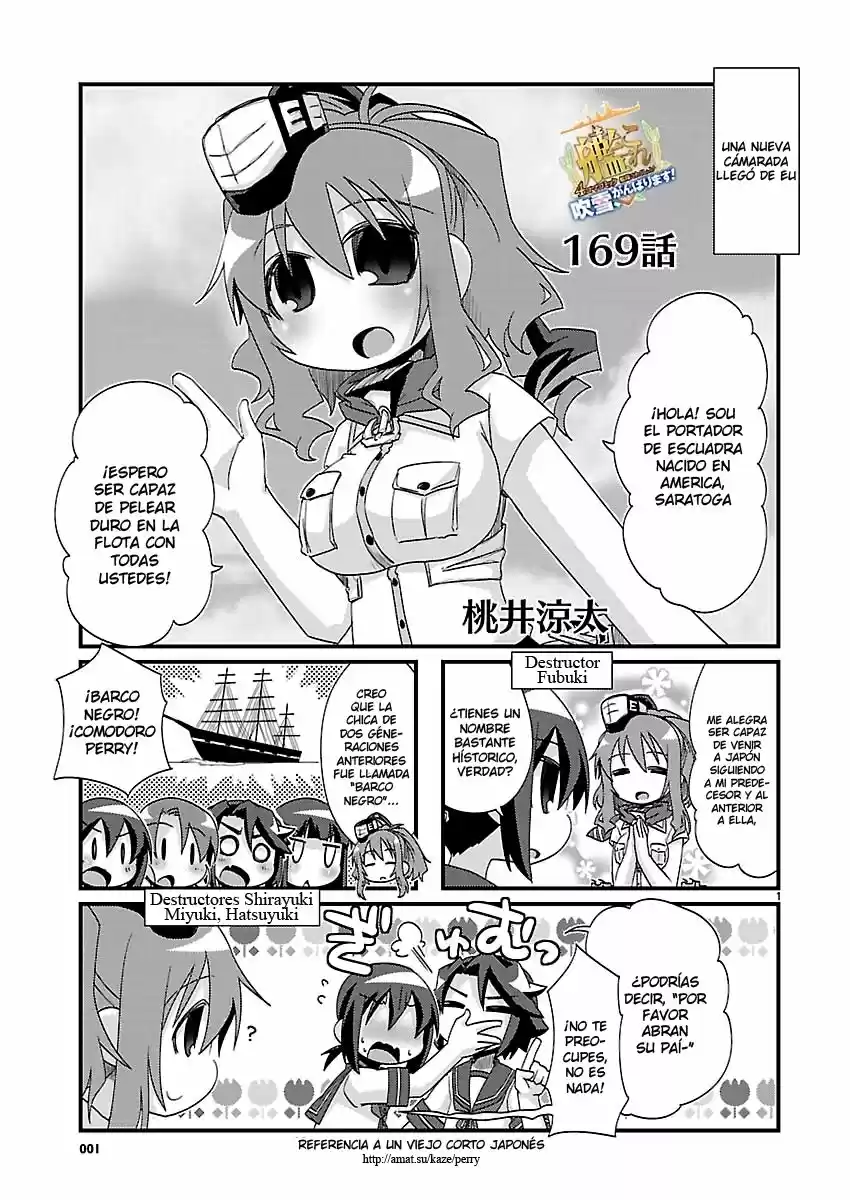 Kantai Collection 4-koma Comic: Fubuki- Ganbarimasu: Chapter 169 - Page 1