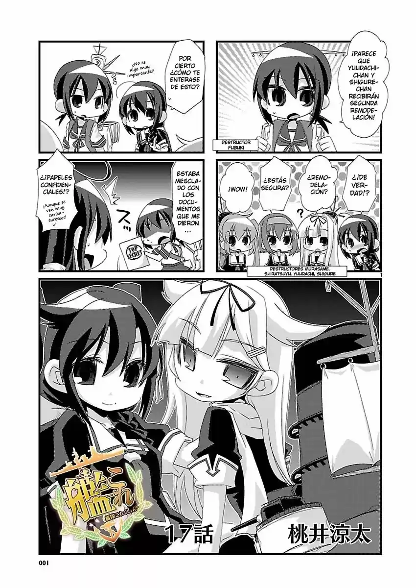 Kantai Collection 4-koma Comic: Fubuki- Ganbarimasu: Chapter 17 - Page 1