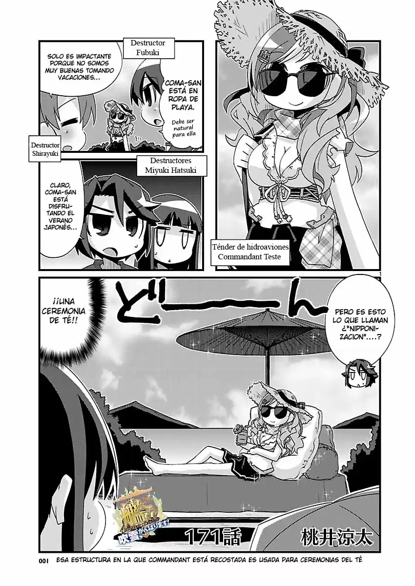 Kantai Collection 4-koma Comic: Fubuki- Ganbarimasu: Chapter 171 - Page 1