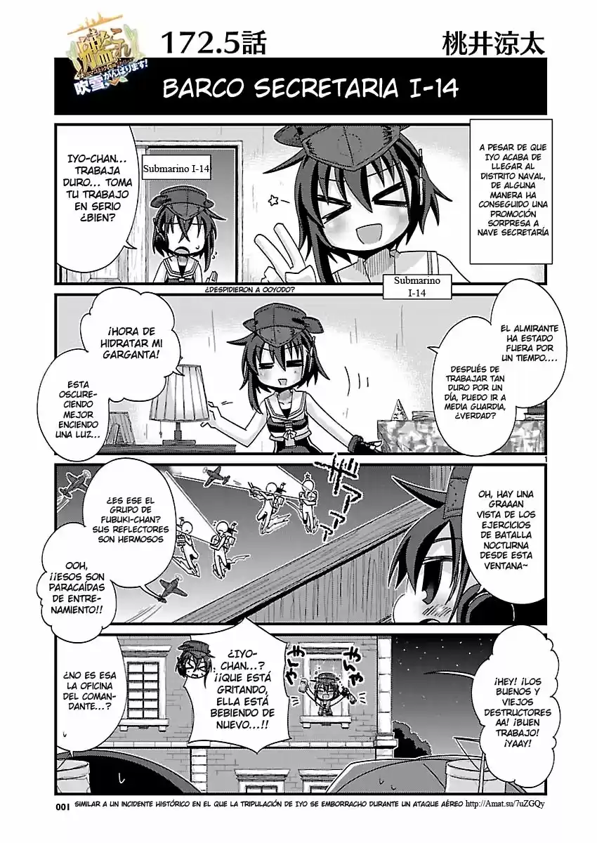 Kantai Collection 4-koma Comic: Fubuki- Ganbarimasu: Chapter 172 - Page 1