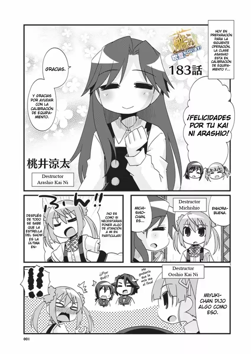 Kantai Collection 4-koma Comic: Fubuki- Ganbarimasu: Chapter 183 - Page 1