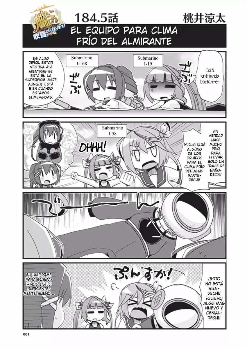 Kantai Collection 4-koma Comic: Fubuki- Ganbarimasu: Chapter 184 - Page 1