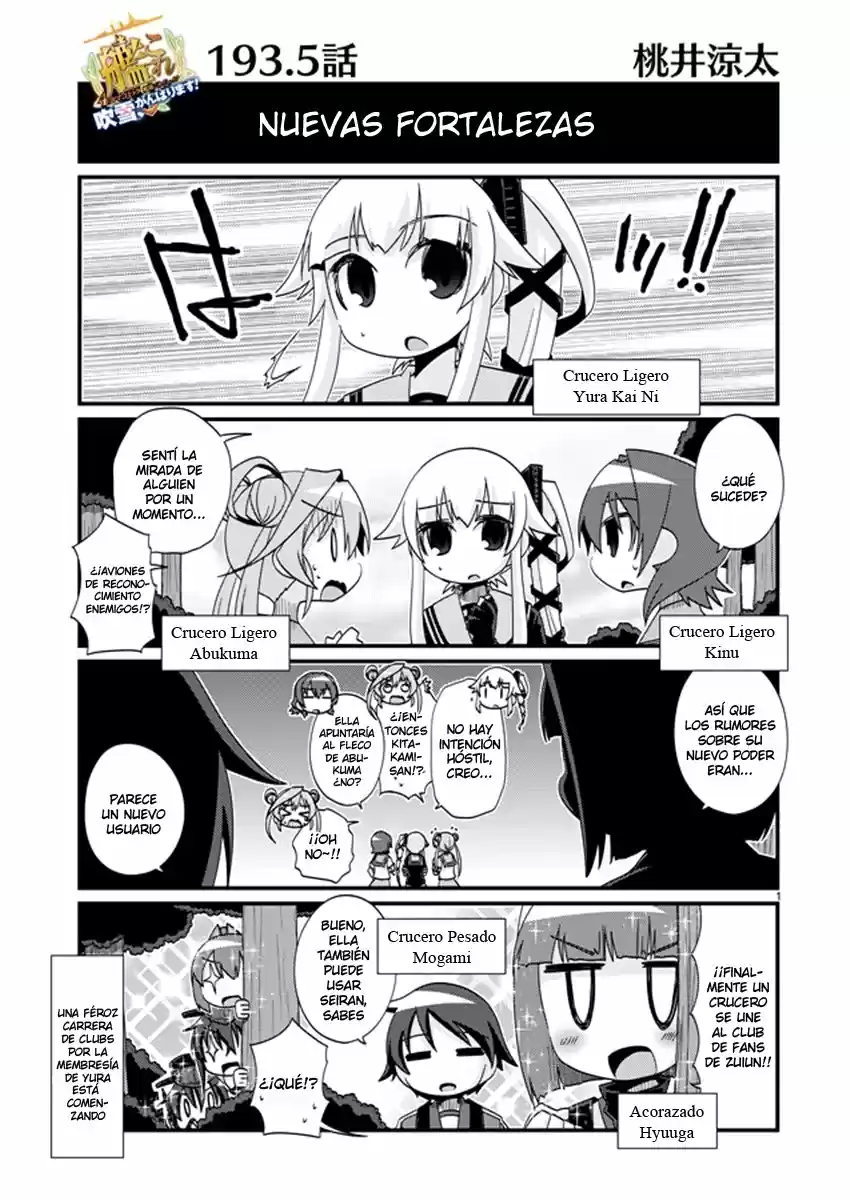 Kantai Collection 4-koma Comic: Fubuki- Ganbarimasu: Chapter 193 - Page 1