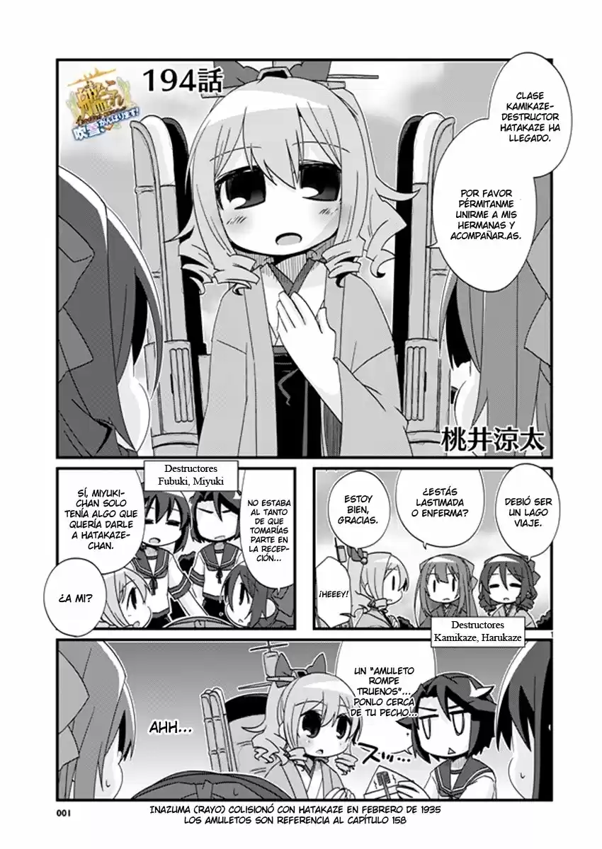 Kantai Collection 4-koma Comic: Fubuki- Ganbarimasu: Chapter 194 - Page 1