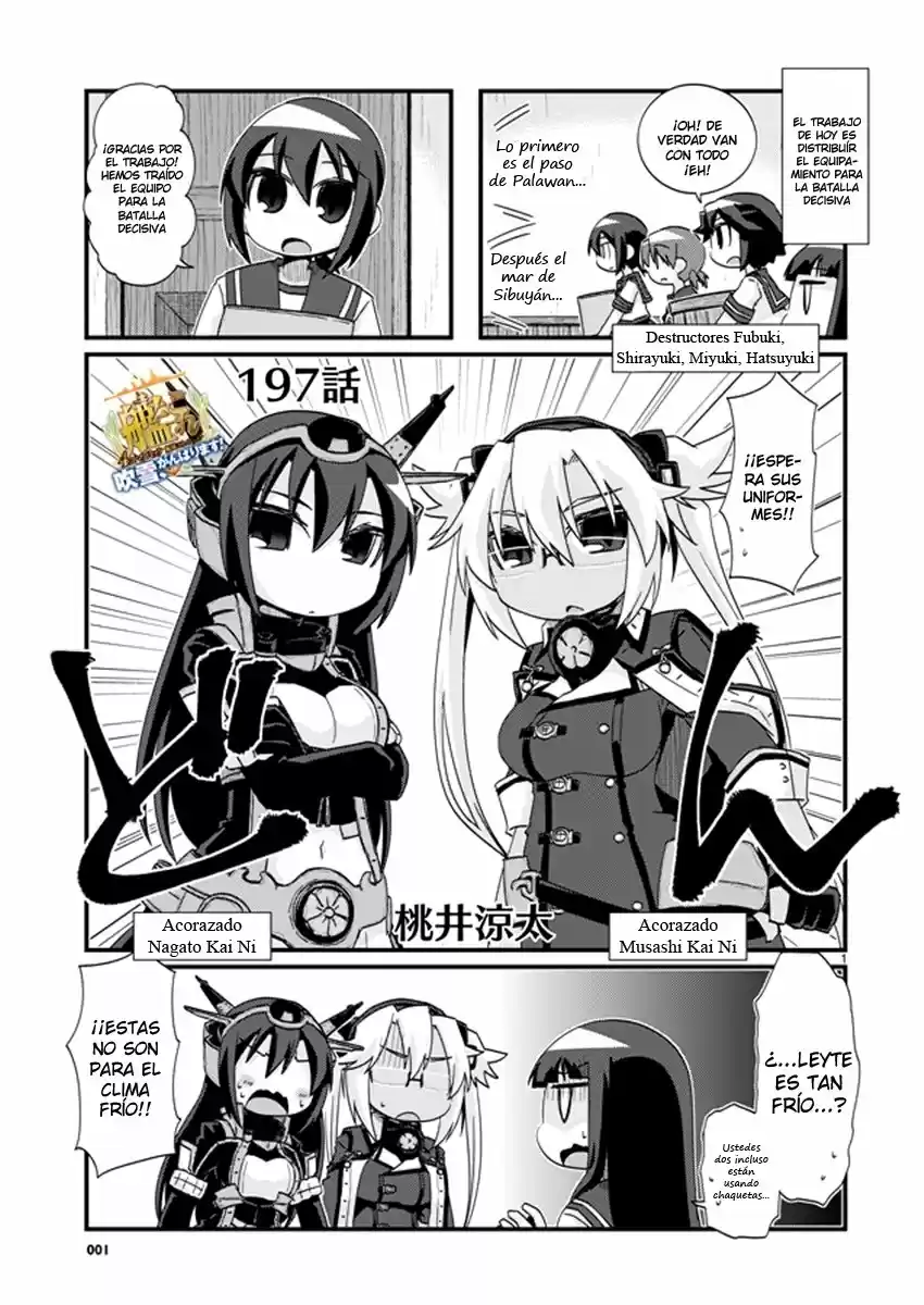 Kantai Collection 4-koma Comic: Fubuki- Ganbarimasu: Chapter 197 - Page 1