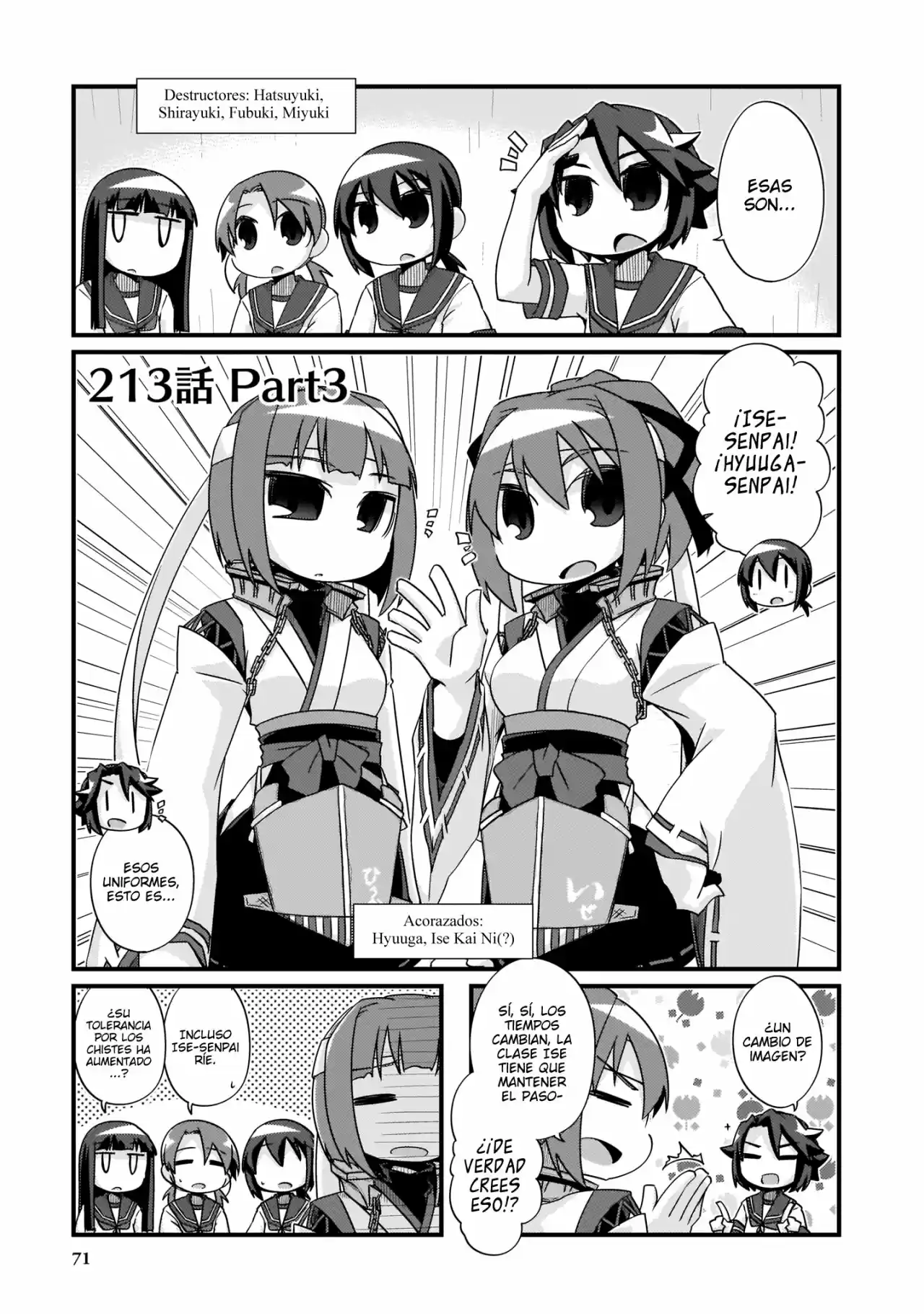 Kantai Collection 4-koma Comic: Fubuki- Ganbarimasu: Chapter 213 - Page 1