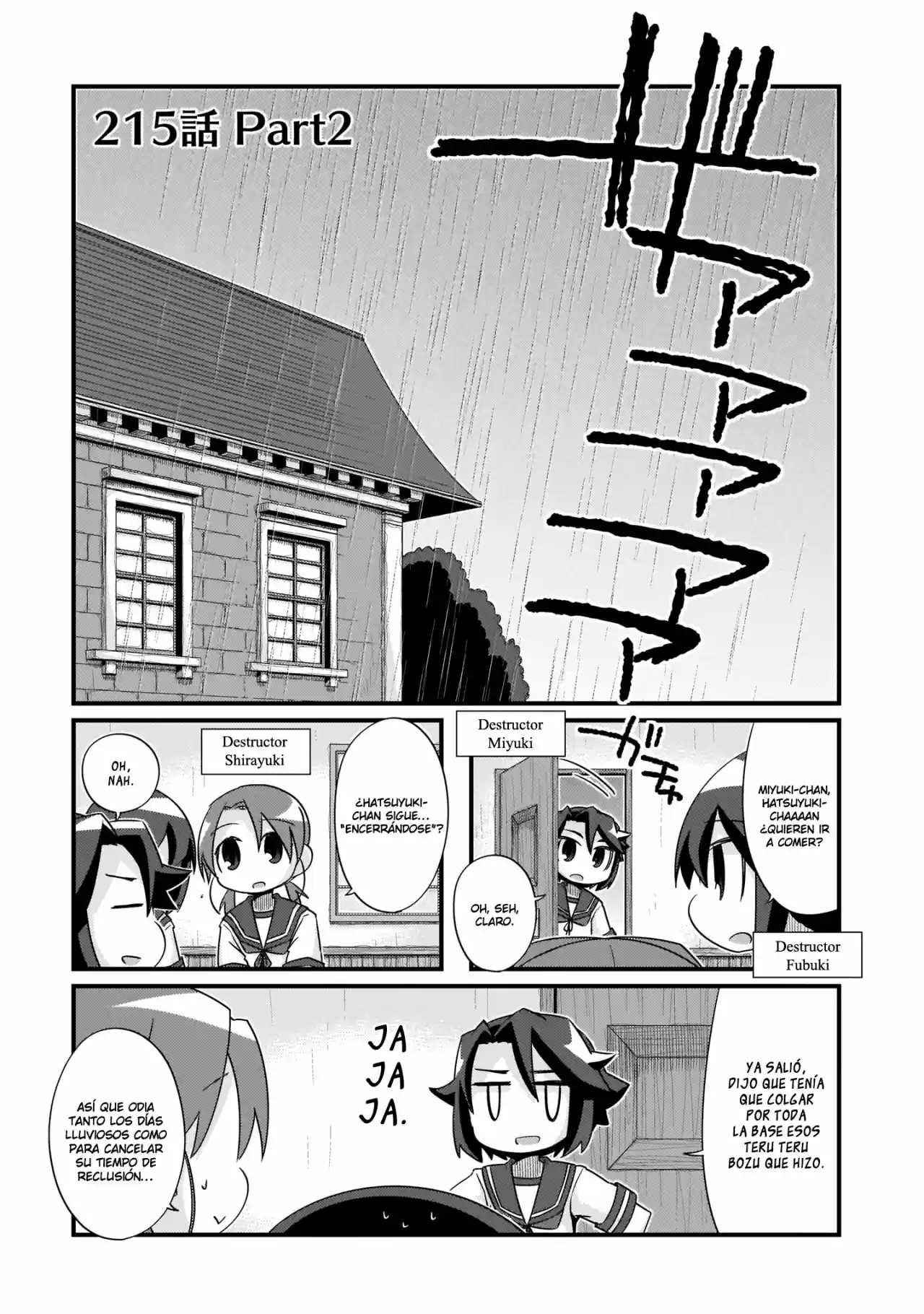 Kantai Collection 4-koma Comic: Fubuki- Ganbarimasu: Chapter 215 - Page 1