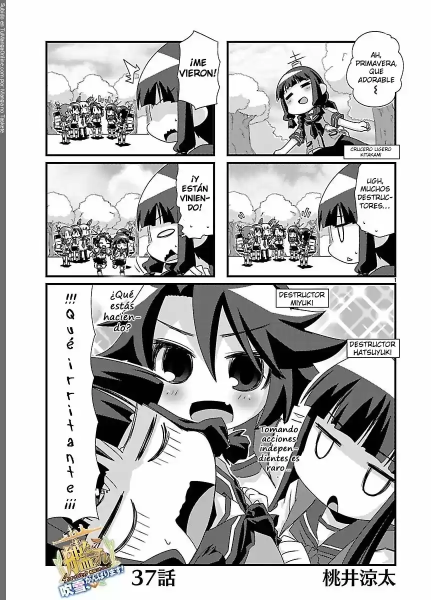 Kantai Collection 4-koma Comic: Fubuki- Ganbarimasu: Chapter 37 - Page 1