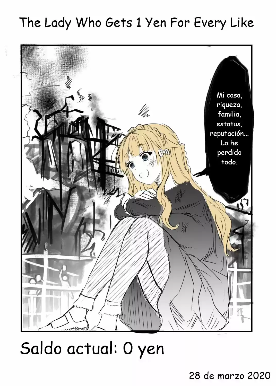 La Dama Que Obtiene 1 Yen Por Cada Me Gusta: Chapter 1 - Page 1