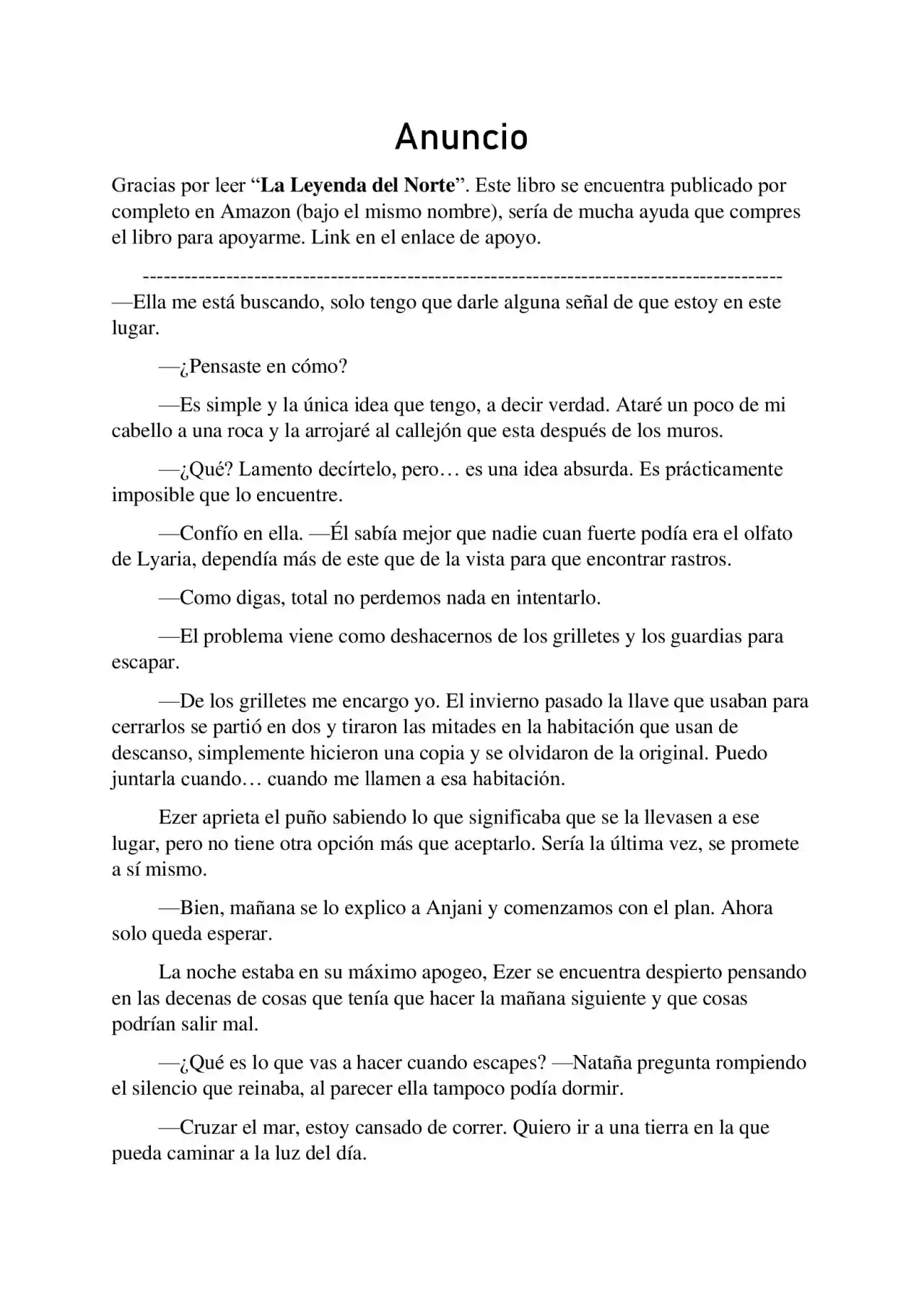 La Leyenda Del Norte (Novela: Chapter 122 - Page 1