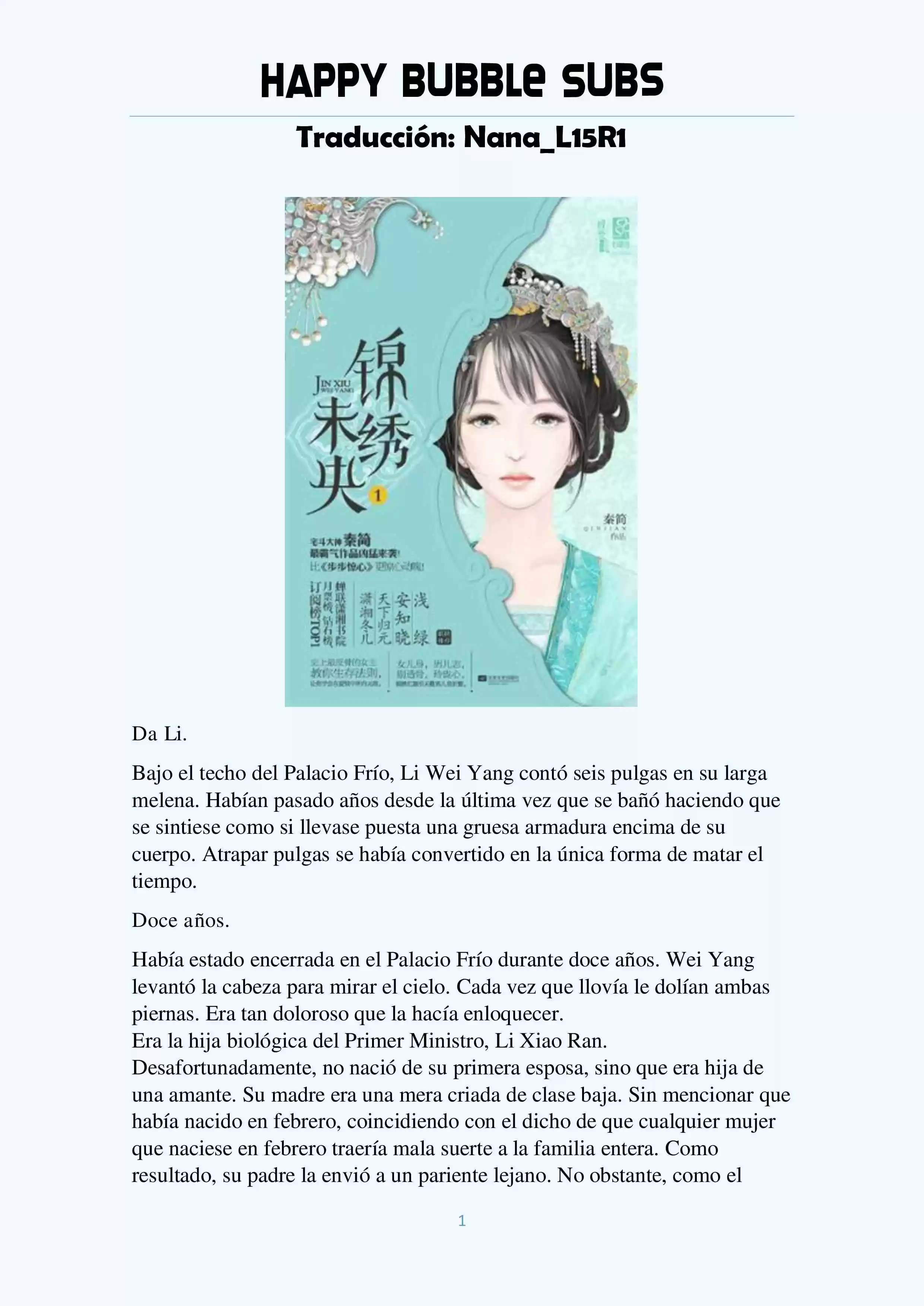 La Princesa Wei Yang (Novela: Chapter 1 - Page 1