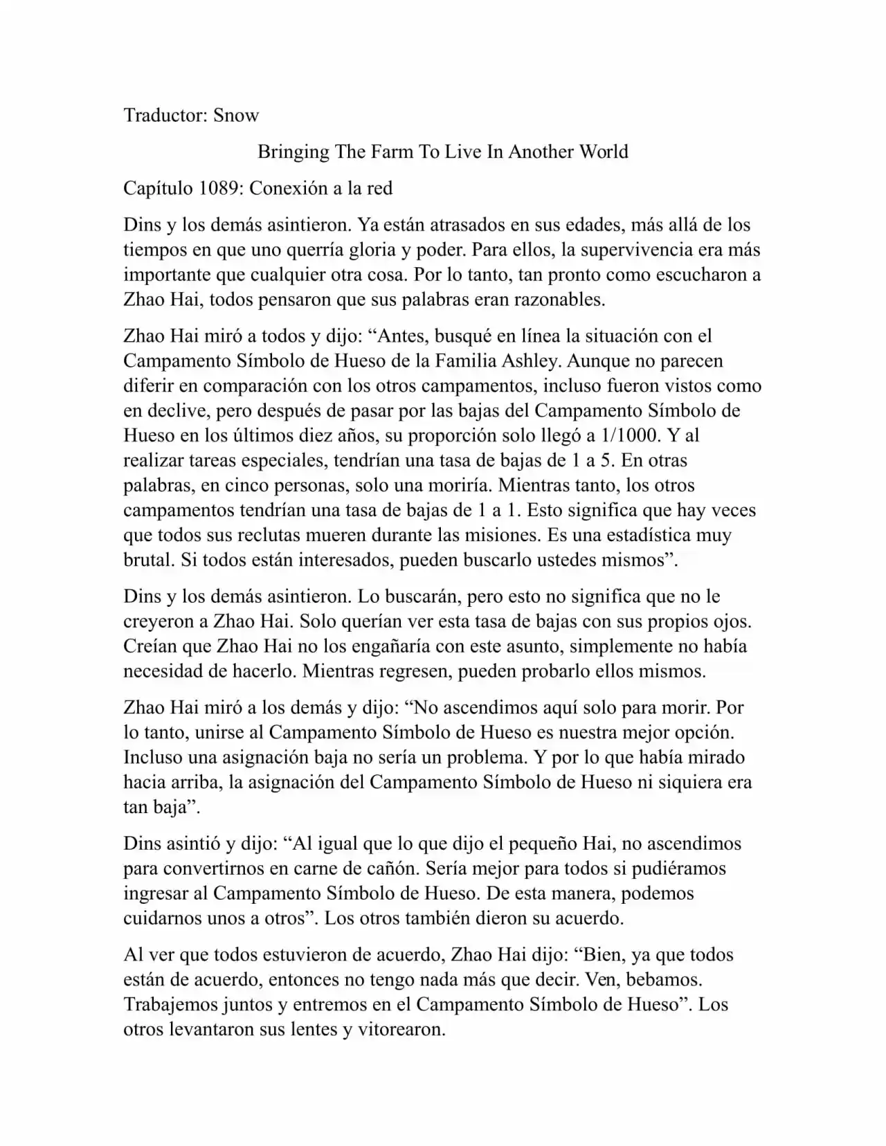 Llevando La Granja Para Vivir En Otro Mundo (Novela: Chapter 1089 - Page 1