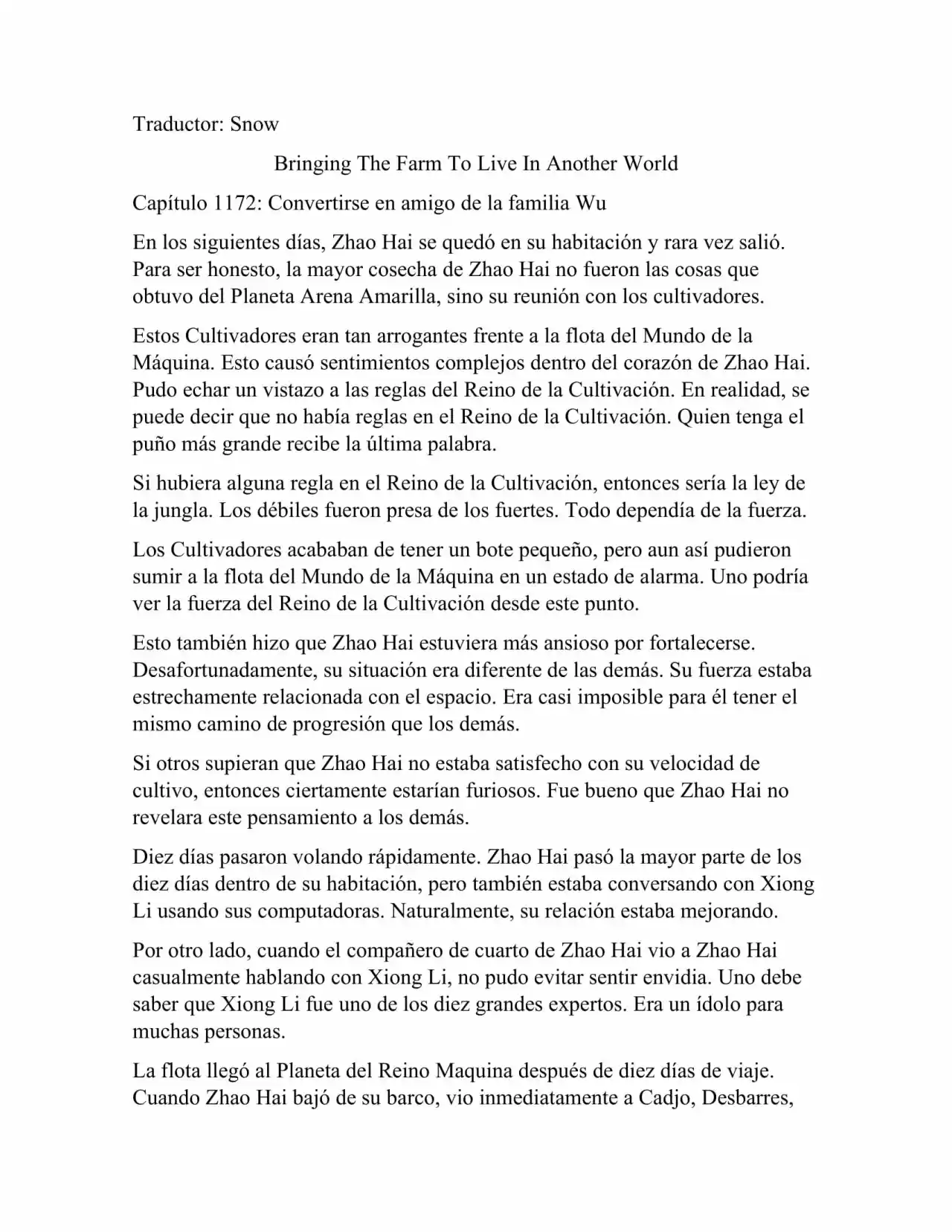 Llevando La Granja Para Vivir En Otro Mundo (Novela: Chapter 1172 - Page 1