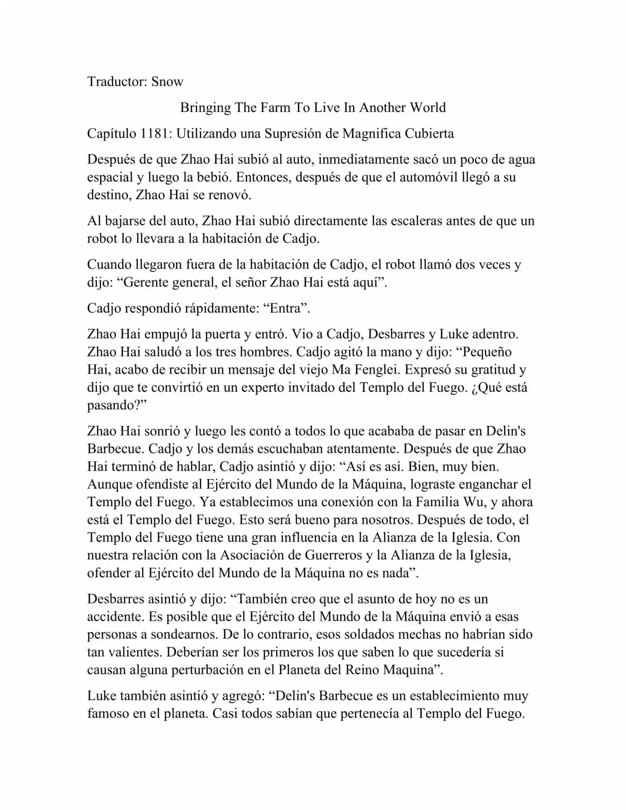 Llevando La Granja Para Vivir En Otro Mundo (Novela: Chapter 1181 - Page 1