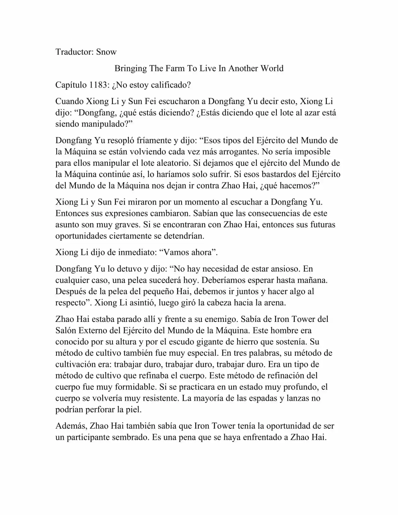 Llevando La Granja Para Vivir En Otro Mundo (Novela: Chapter 1183 - Page 1