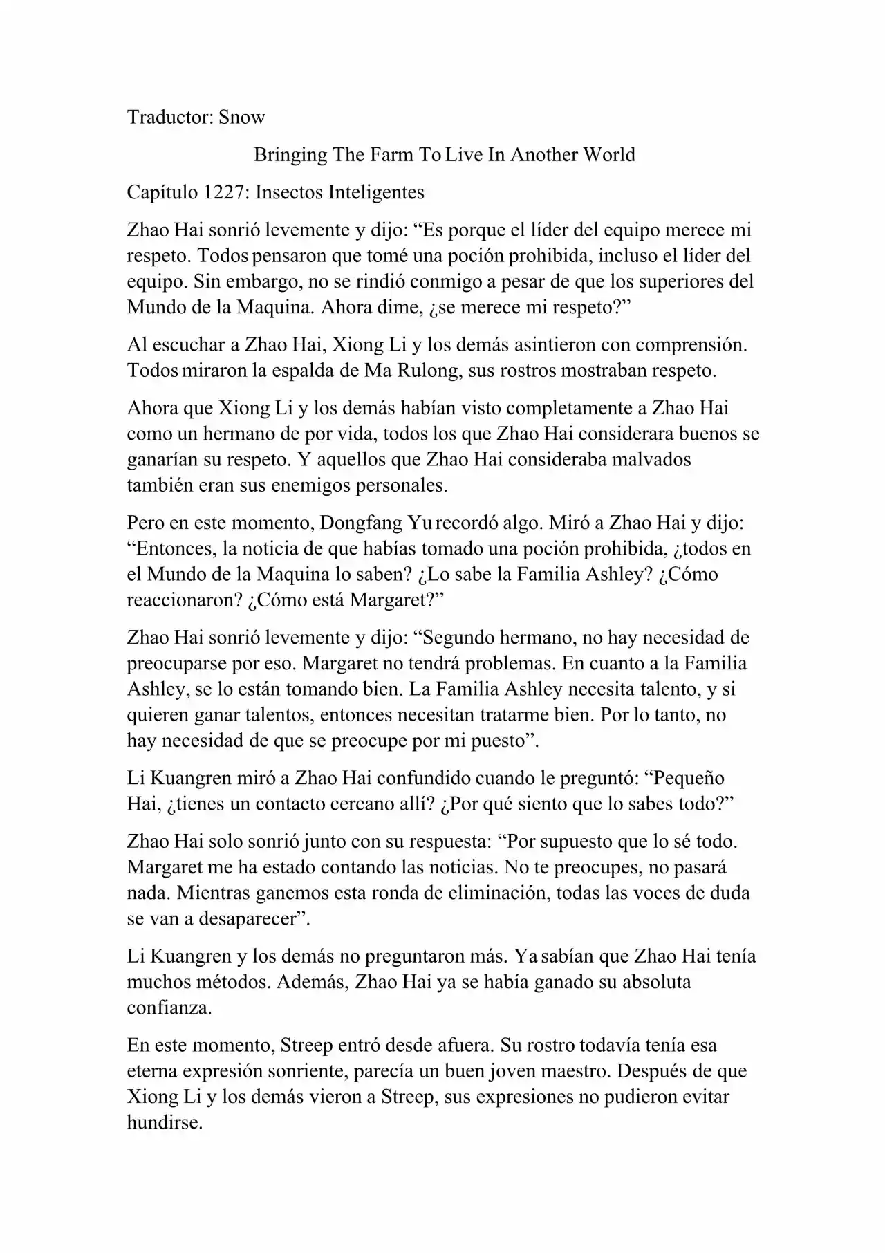 Llevando La Granja Para Vivir En Otro Mundo (Novela: Chapter 1227 - Page 1