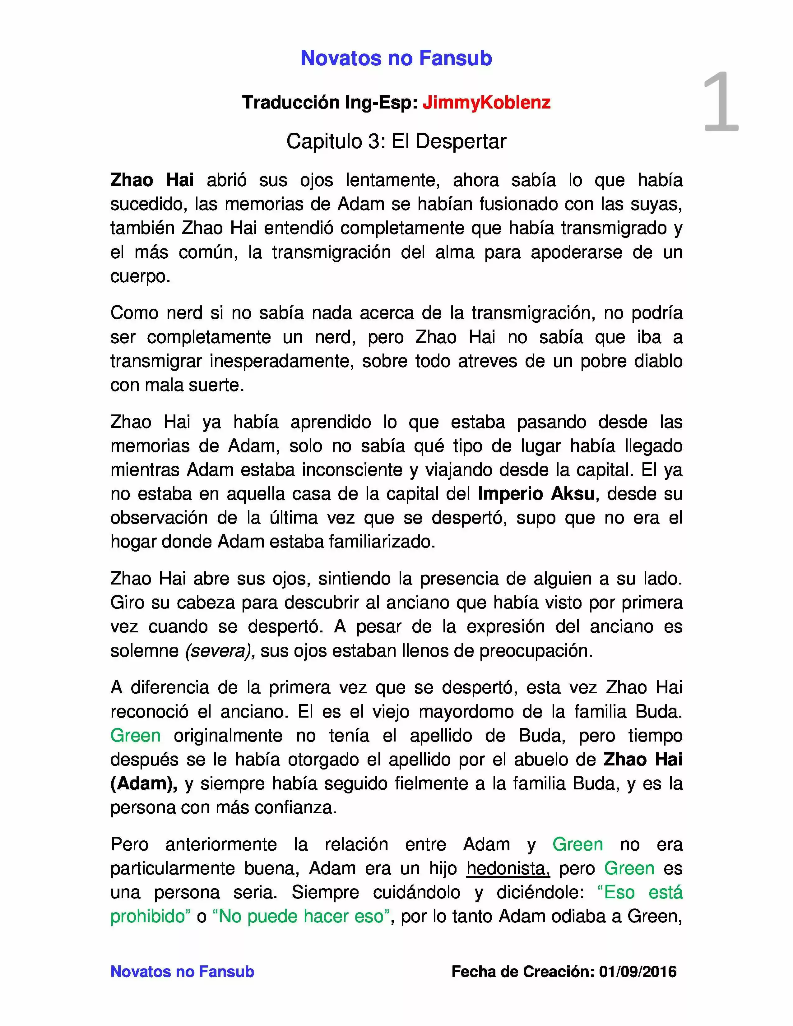 Llevando La Granja Para Vivir En Otro Mundo (Novela: Chapter 3 - Page 1