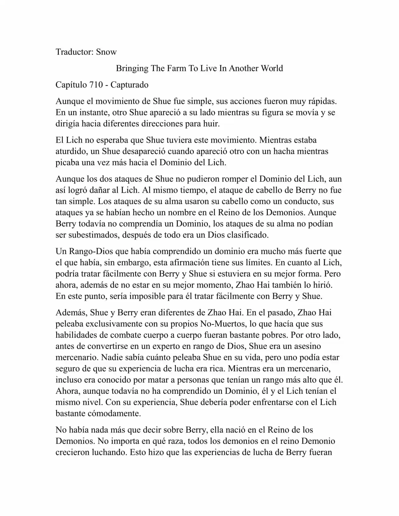 Llevando La Granja Para Vivir En Otro Mundo (Novela: Chapter 710 - Page 1