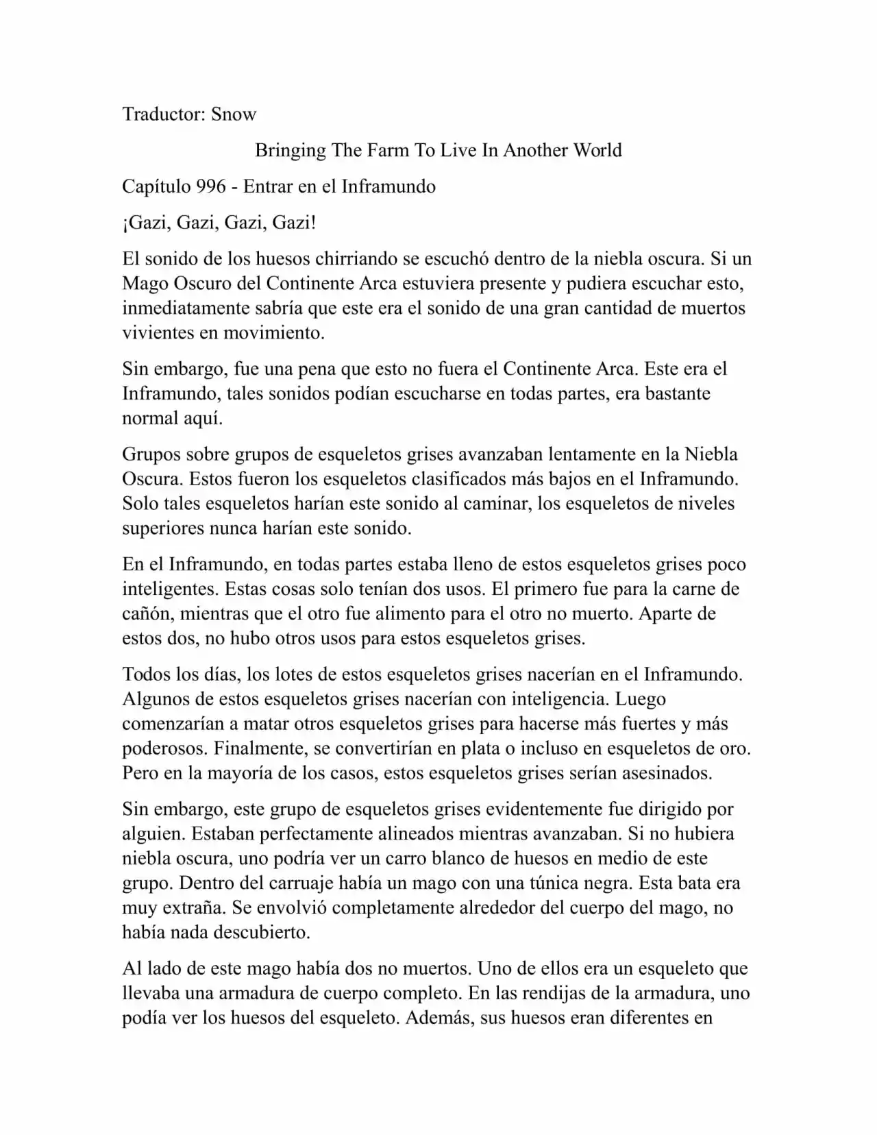 Llevando La Granja Para Vivir En Otro Mundo (Novela: Chapter 996 - Page 1
