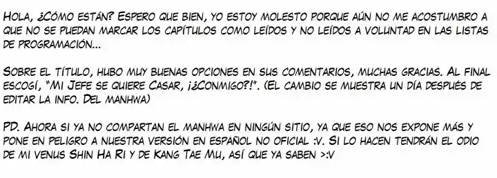 Mi Jefe Se Quiere Casar, ¡¿Conmigo: Chapter 29 - Page 1