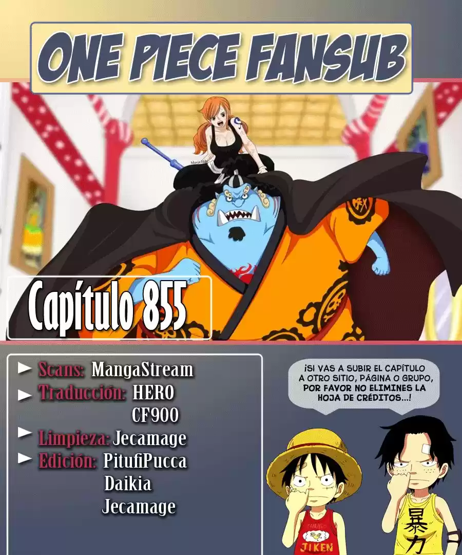 One Piece: Chapter 855 - Page 1