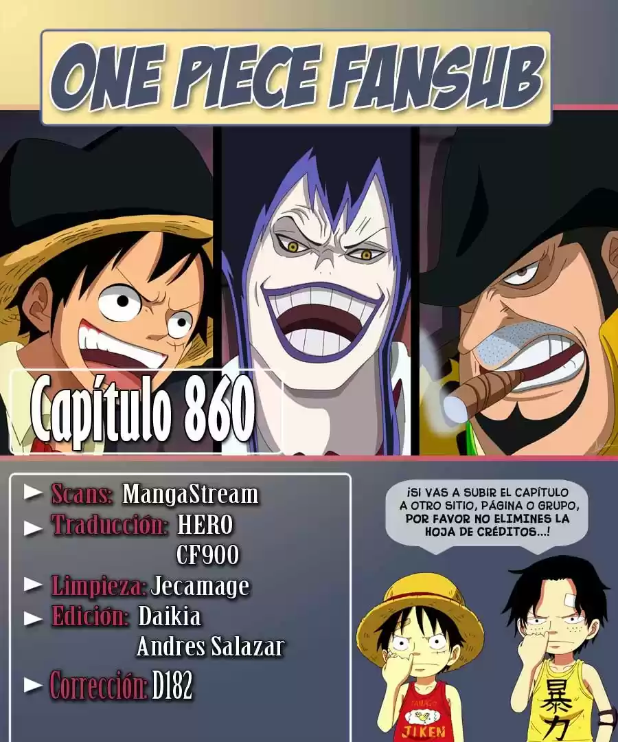 One Piece: Chapter 860 - Page 1
