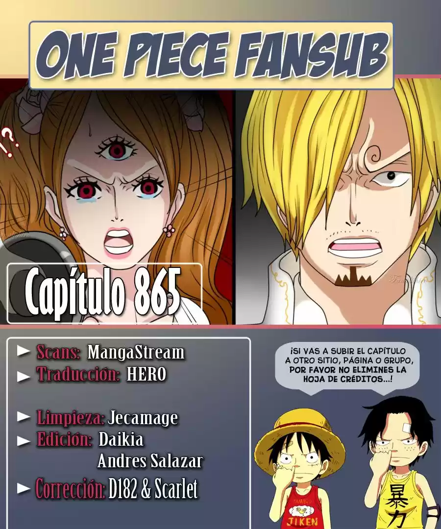 One Piece: Chapter 865 - Page 1