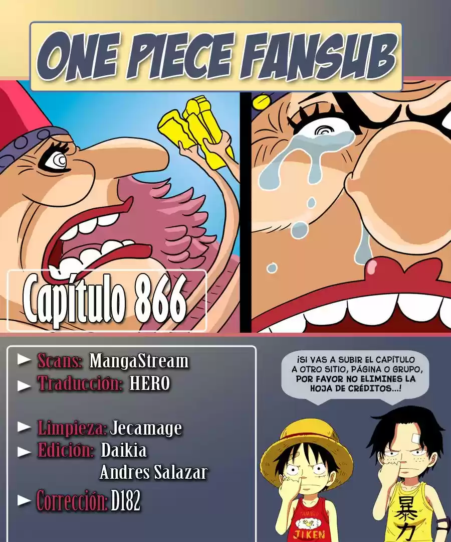 One Piece: Chapter 866 - Page 1
