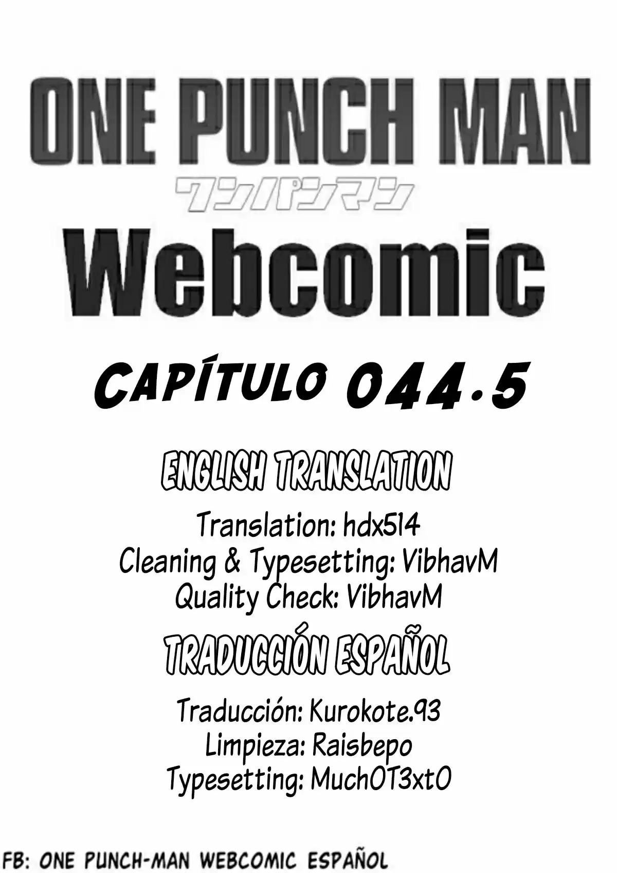 Onepunch-Man (ONE: Chapter 44 - Page 1