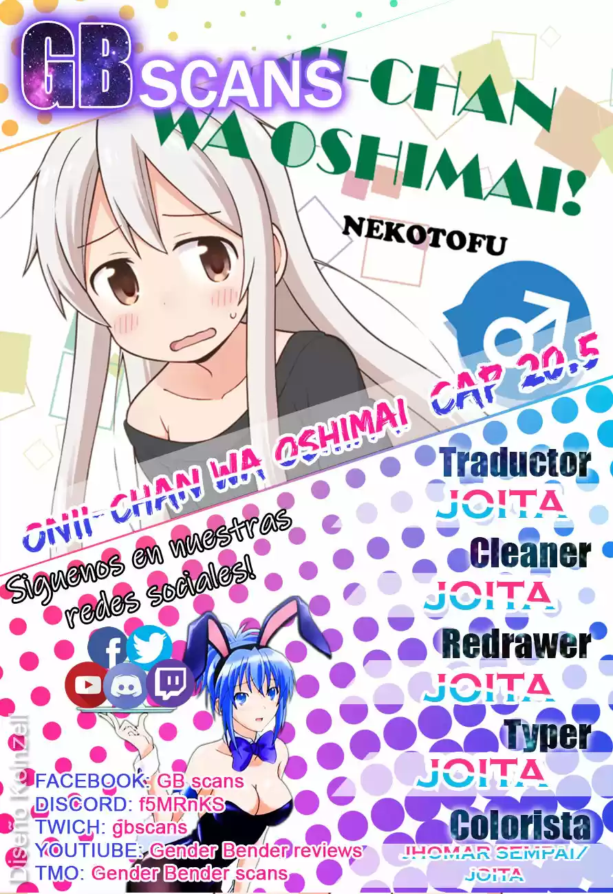 Onii chan wa Oshimai: Chapter 20.5 - Page 1