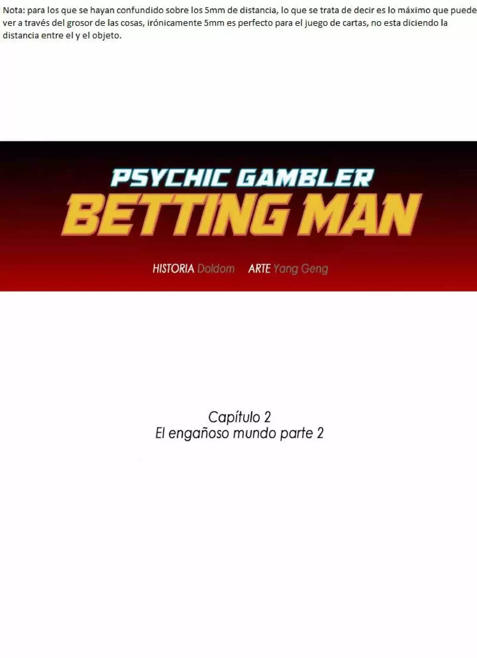 Psychic Gambler: Betting Man: Chapter 2 - Page 1