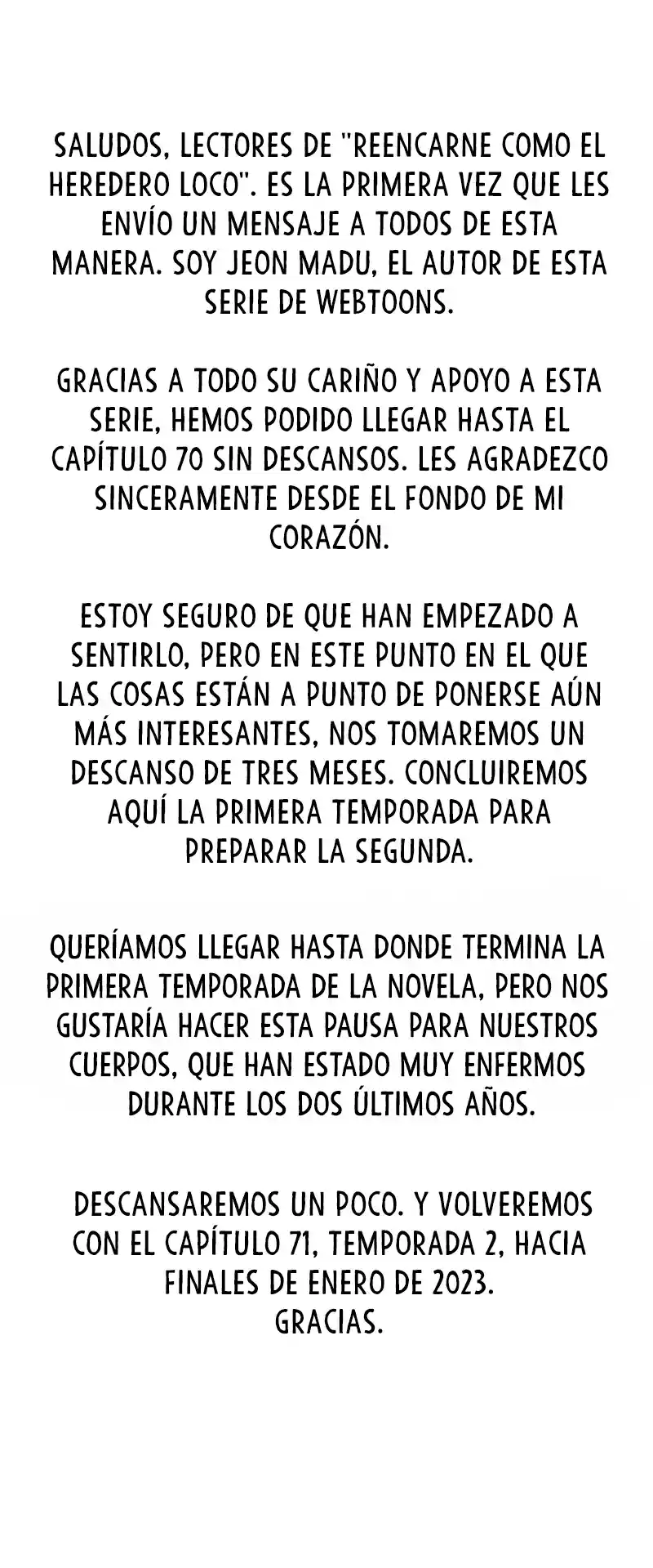 Reencarne Como El Heredero Loco: Chapter 70 - Page 1