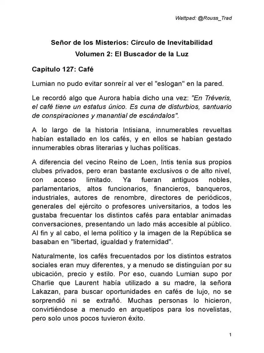 Señor De Los Misterios 2: Círculo De Inevitabilidad (Novela: Chapter 127 - Page 1