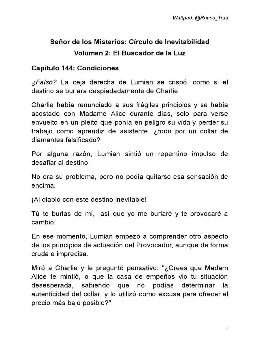 Señor De Los Misterios 2: Círculo De Inevitabilidad (Novela: Chapter 144 - Page 1