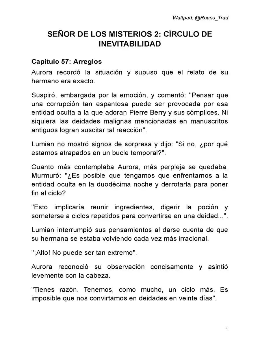 Señor De Los Misterios 2: Círculo De Inevitabilidad (Novela: Chapter 57 - Page 1