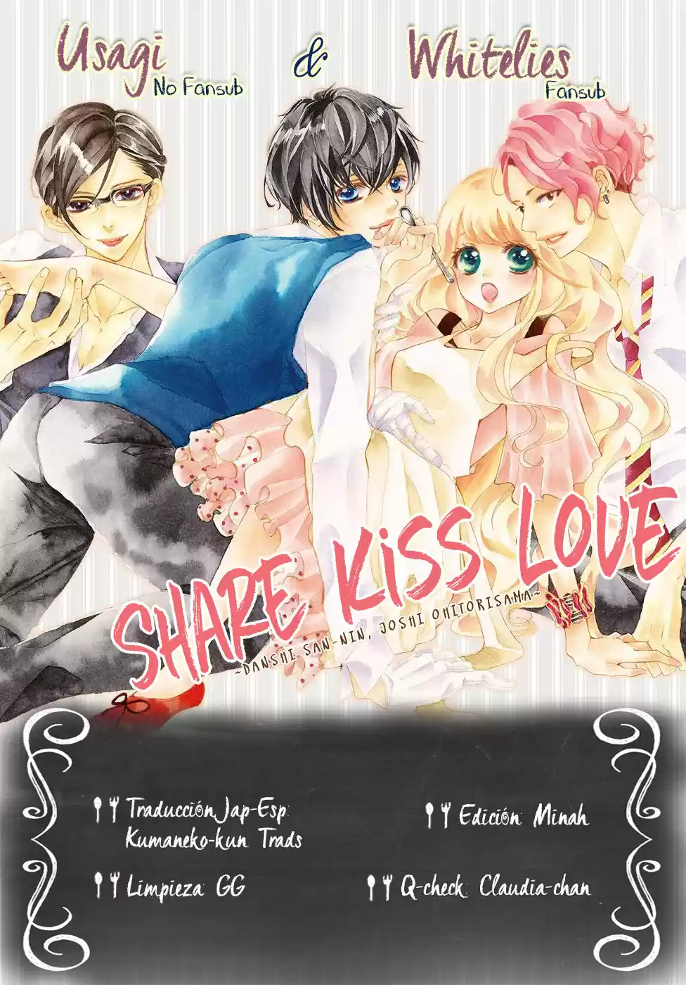Share Kiss Love - Danshi San-nin, Joshi Ohitorisama: Chapter 9 - Page 1