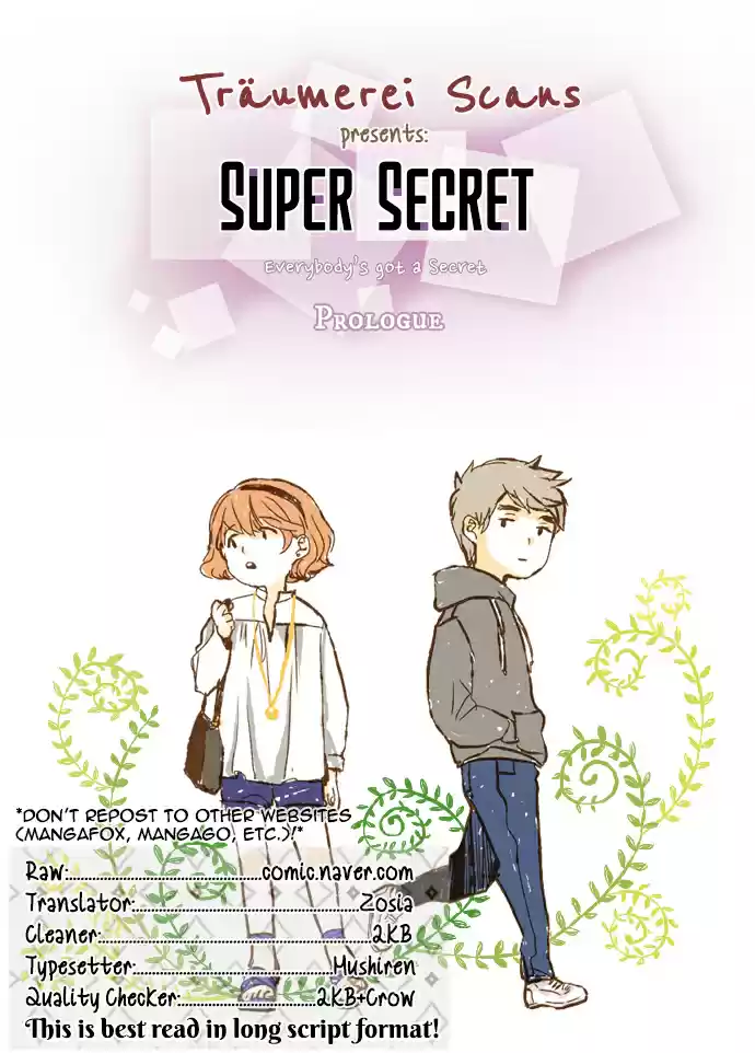 Super Secret: Chapter 0 - Page 1
