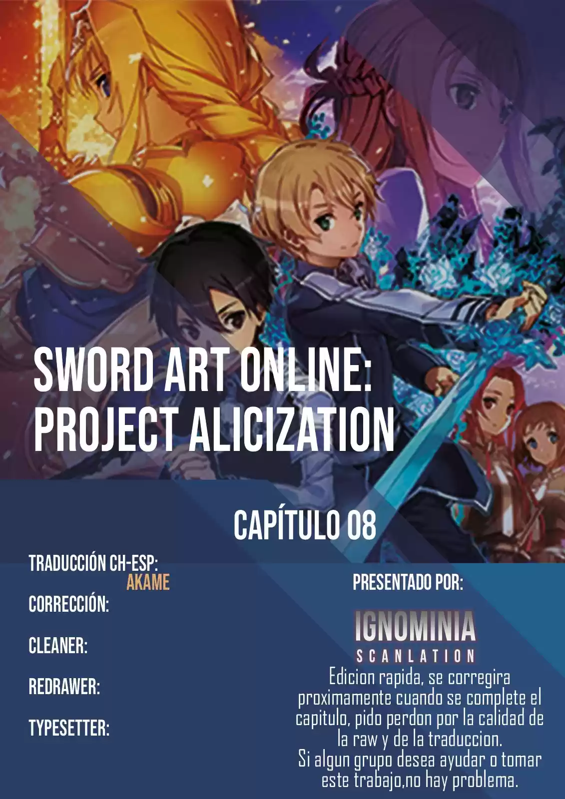 Sword Art Online: Project Alicization: Chapter 8 - Page 1