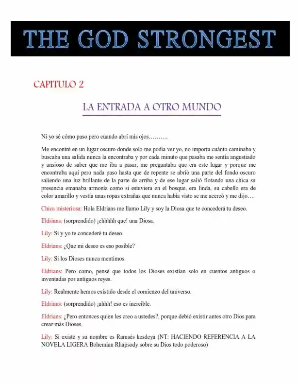 The God Strongest (Novela: Chapter 2 - Page 1